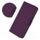 Soft-Touch PU Leather + TPU Wallet Stand Case with Lanyard for iPhone 17 Pro Max - Violet