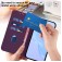Soft-Touch PU Leather + TPU Wallet Stand Case with Lanyard for iPhone 17 Pro Max - Violet