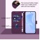 Soft-Touch PU Leather + TPU Wallet Stand Case with Lanyard for iPhone 17 Pro Max - Violet
