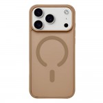 Soft-Touch Frosted Acrylic + TPU MagSafe-Compatible Case for iPhone 17 Pro Max - Desert Gold