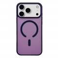 Soft-Touch Frosted Acrylic + TPU MagSafe-Compatible Case for iPhone 17 Pro Max - Dark Purple
