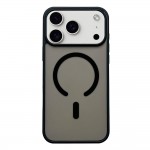 Soft-Touch Frosted Acrylic + TPU MagSafe-Compatible Case for iPhone 17 Pro Max - Black