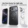 Frosted PC + TPU MagSafe-Compatible Ring Stand Case for iPhone 17 Pro Max - Grey