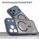 Frosted TPU + PC Hybrid MagSafe-Compatible Case for iPhone 17 Pro Max - Blue
