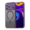 Frosted TPU + PC Hybrid MagSafe-Compatible Case for iPhone 17 Pro Max - Purple