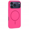 Liquid Silicone MagSafe-Compatible Full-Coverage Case with Large Camera Opening for iPhone 17 Pro Max - Rose Red