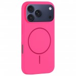 Liquid Silicone MagSafe-Compatible Full-Coverage Case with Large Camera Opening for iPhone 17 Pro Max - Rose Red
