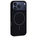 Liquid Silicone MagSafe-Compatible Full-Coverage Case with Large Camera Opening for iPhone 17 Pro Max - Black