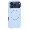Liquid Silicone MagSafe-Compatible Full-Coverage Case with Large Camera Opening for iPhone 17 Pro Max - Blue