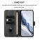 Retro PU Leather + TPU Wallet Stand Case with Buckle & Wrist Strap for iPhone 17 Pro Max - Black