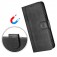Retro PU Leather + TPU Wallet Stand Case with Buckle & Wrist Strap for iPhone 17 Pro Max - Black