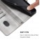 Retro PU Leather + TPU Wallet Stand Case with Buckle & Wrist Strap for iPhone 17 Pro Max - Grey