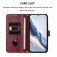 Retro PU Leather + TPU Wallet Stand Case with Buckle & Wrist Strap for iPhone 17 Pro Max - Wine Red