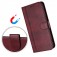 Retro PU Leather + TPU Wallet Stand Case with Buckle & Wrist Strap for iPhone 17 Pro Max - Wine Red