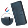 Retro PU Leather + TPU Wallet Stand Case with Buckle & Wrist Strap for iPhone 17 Pro Max - Dark Blue