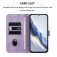 Retro PU Leather + TPU Wallet Stand Case with Buckle & Wrist Strap for iPhone 17 Pro Max - Purple