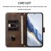 Retro PU Leather + TPU Wallet Stand Case with Buckle & Wrist Strap for iPhone 17 Pro Max - Brown