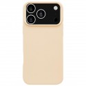 Solid-Color Silicone Case for iPhone 17 Pro Max - Cream Yellow