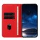 Frosted PU Leather + TPU Wallet Case with Stand & Magnetic Closure for iPhone 17 Pro Max - Red