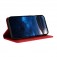 Frosted PU Leather + TPU Wallet Case with Stand & Magnetic Closure for iPhone 17 Pro Max - Red