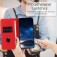 Frosted PU Leather + TPU Wallet Case with Stand & Magnetic Closure for iPhone 17 Pro Max - Red
