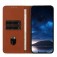 Frosted PU Leather + TPU Wallet Case with Stand & Magnetic Closure for iPhone 17 Pro Max - Coffee Color