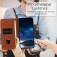 Frosted PU Leather + TPU Wallet Case with Stand & Magnetic Closure for iPhone 17 Pro Max - Coffee Color