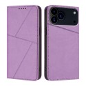 Frosted PU Leather + TPU Wallet Case with Stand & Magnetic Closure for iPhone 17 Pro Max - Light Purple