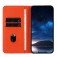 Frosted PU Leather + TPU Wallet Case with Stand & Magnetic Closure for iPhone 17 Pro Max - Orange