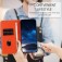 Frosted PU Leather + TPU Wallet Case with Stand & Magnetic Closure for iPhone 17 Pro Max - Orange