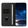 Frosted PU Leather + TPU Wallet Case with Stand & Magnetic Closure for iPhone 17 Pro Max - Black