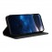 Frosted PU Leather + TPU Wallet Case with Stand & Magnetic Closure for iPhone 17 Pro Max - Black