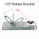 Frosted Clear 2-in-1 PC + TPU MagSafe-Compatible Ring Stand Case for iPhone 17 Pro Max - Transparent Black