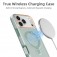 Frosted Clear 2-in-1 PC + TPU MagSafe-Compatible Ring Stand Case for iPhone 17 Pro Max - Mint Green