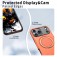 PC + TPU Hybrid MagSafe-Compatible Case with Metal Rotating Ring Stand for iPhone 17 Pro Max - Orange