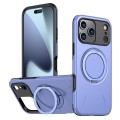 PC + TPU Hybrid MagSafe-Compatible Case with Metal Rotating Ring Stand for iPhone 17 Pro Max - Purple