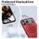 PC + TPU Hybrid MagSafe-Compatible Case with Metal Rotating Ring Stand for iPhone 17 Pro Max - Red