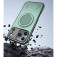 PC + TPU Hybrid MagSafe-Compatible Case with Metal Rotating Ring Stand for iPhone 17 Pro Max - Grey Green