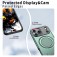 PC + TPU Hybrid MagSafe-Compatible Case with Metal Rotating Ring Stand for iPhone 17 Pro Max - Grey Green
