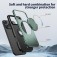 PC + TPU Hybrid MagSafe-Compatible Case with Metal Rotating Ring Stand for iPhone 17 Pro Max - Grey Green