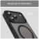 Translucent Frosted PC + TPU Hybrid MagSafe-Compatible Case for iPhone 17 Pro Max - Translucent Black