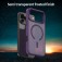 Translucent Frosted PC + TPU Hybrid MagSafe-Compatible Case for iPhone 17 Pro Max - Crystal Purple