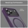 Translucent Frosted PC + TPU Hybrid MagSafe-Compatible Case for iPhone 17 Pro Max - Crystal Purple