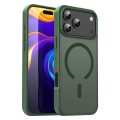 Translucent Frosted PC + TPU Hybrid MagSafe-Compatible Case for iPhone 17 Pro Max - Olive Green