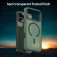 Translucent Frosted PC + TPU Hybrid MagSafe-Compatible Case for iPhone 17 Pro Max - Olive Green