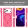 Translucent Frosted PC + TPU Hybrid MagSafe-Compatible Case for iPhone 17 Pro Max - Rose Red