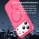Translucent Frosted PC + TPU Hybrid MagSafe-Compatible Case for iPhone 17 Pro Max - Rose Red