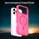 Translucent Frosted PC + TPU Hybrid MagSafe-Compatible Case for iPhone 17 Pro Max - Rose Red