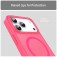 Translucent Frosted PC + TPU Hybrid MagSafe-Compatible Case for iPhone 17 Pro Max - Rose Red
