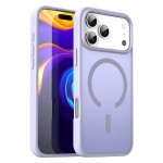Translucent Frosted PC + TPU Hybrid MagSafe-Compatible Case for iPhone 17 Pro Max - Lavender